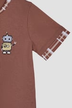 Boys Checked Shorts & T-Shirt Set (6yrs-11yrs)