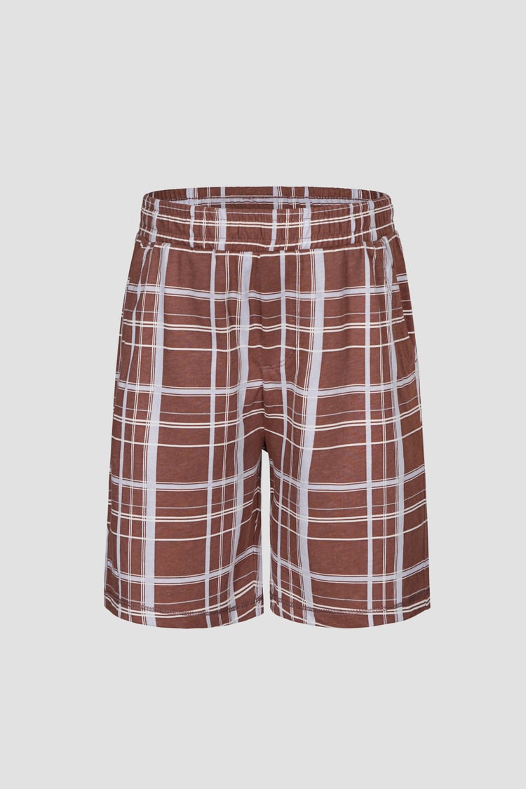 Boys Checked Shorts & T-Shirt Set (6yrs-11yrs)