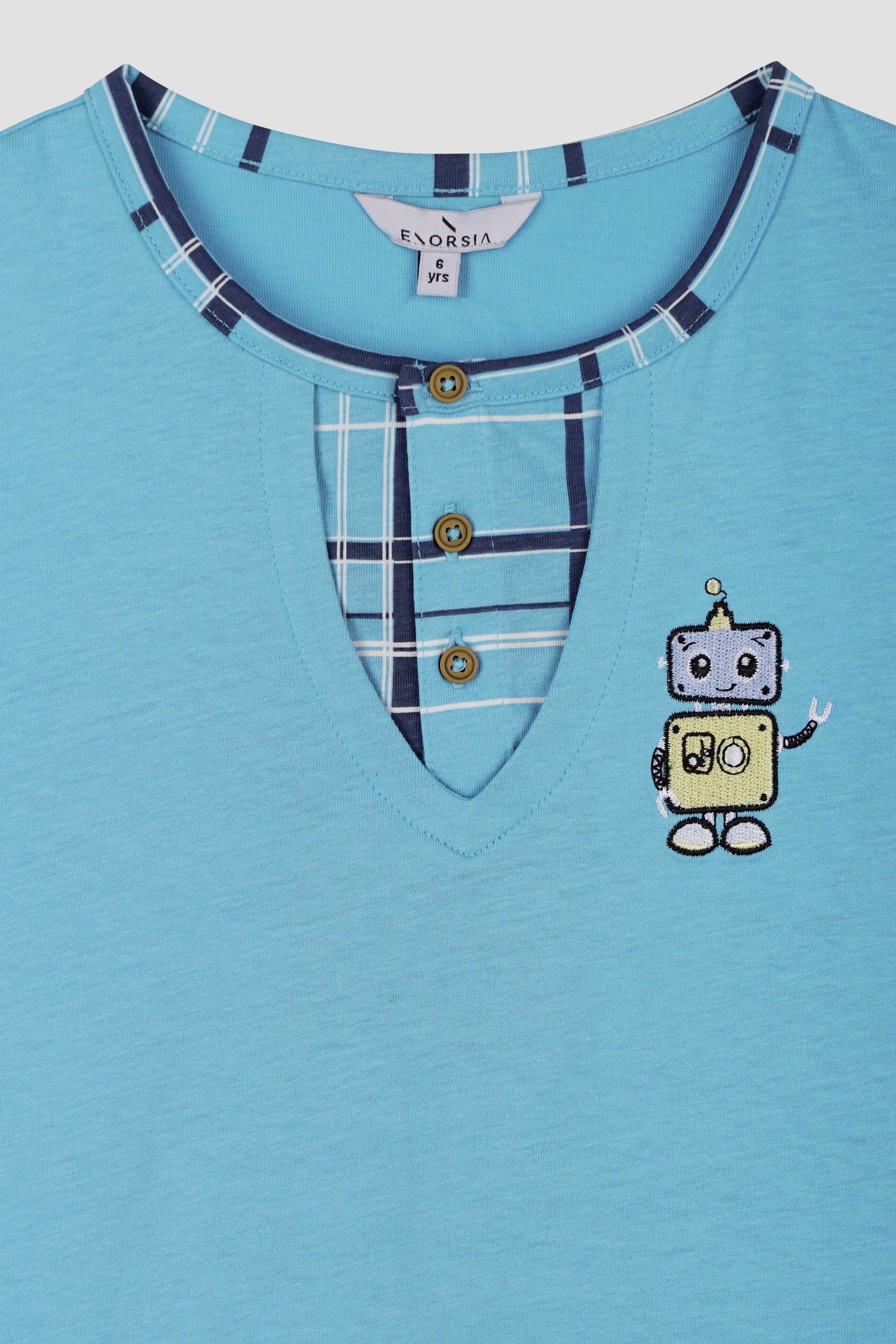 Boys Checked Shorts & T-Shirt Set (6yrs-11yrs)