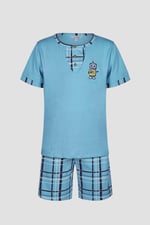 Boys Checked Shorts & T-Shirt Set (6yrs-11yrs)