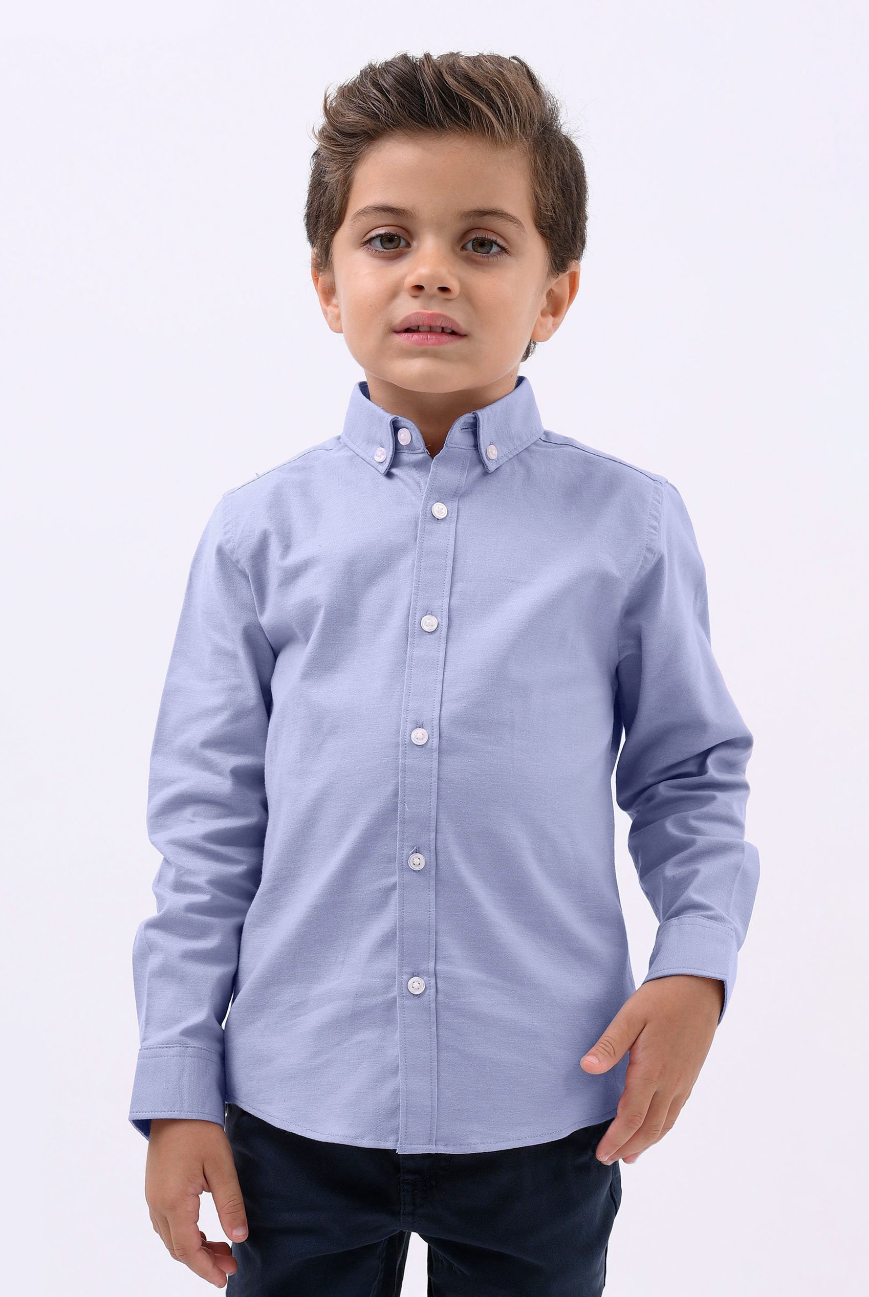 Boys LS Stretch Oxford Shirt (3-14yrs)