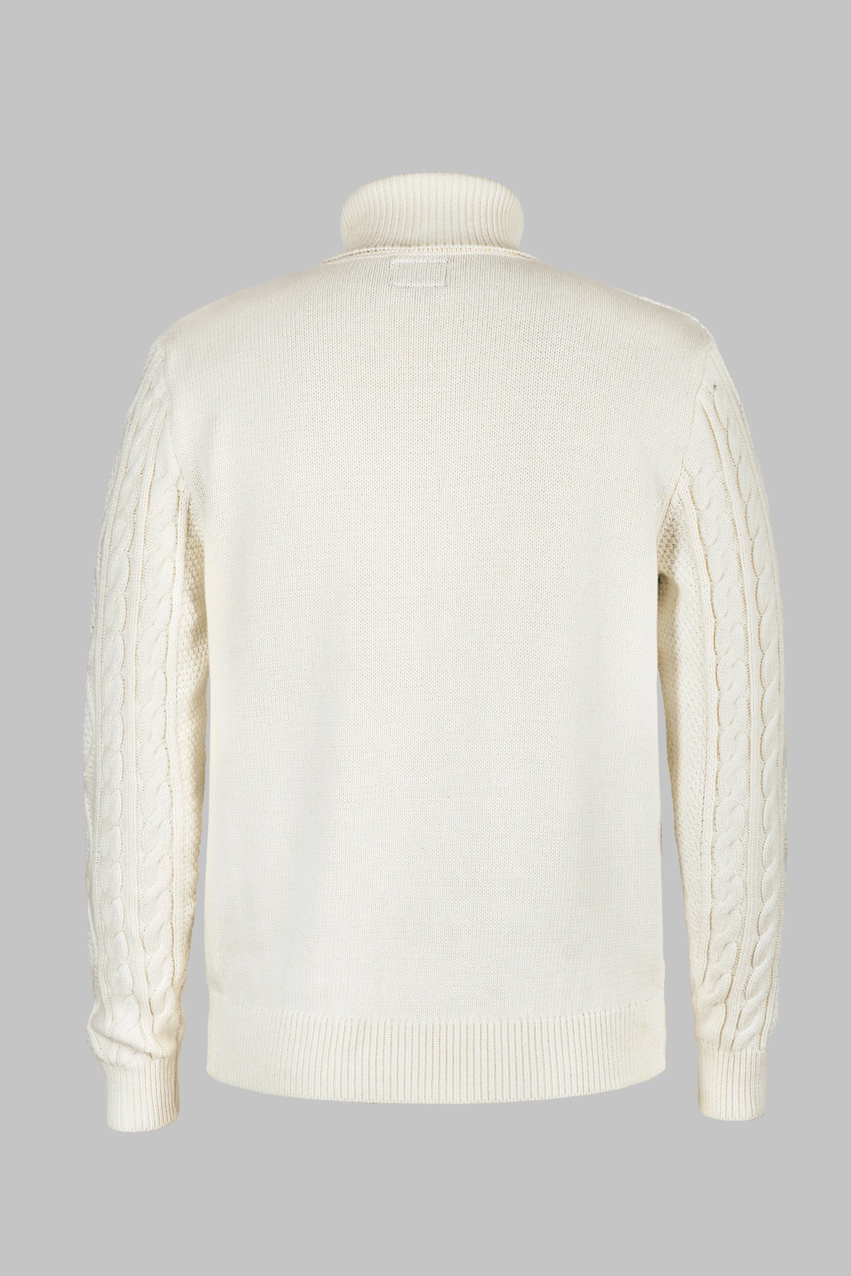 Premium Cotton Cable Knit Roll Neck Jumper