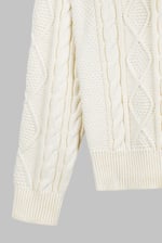 Premium Cotton Cable Knit Roll Neck Jumper