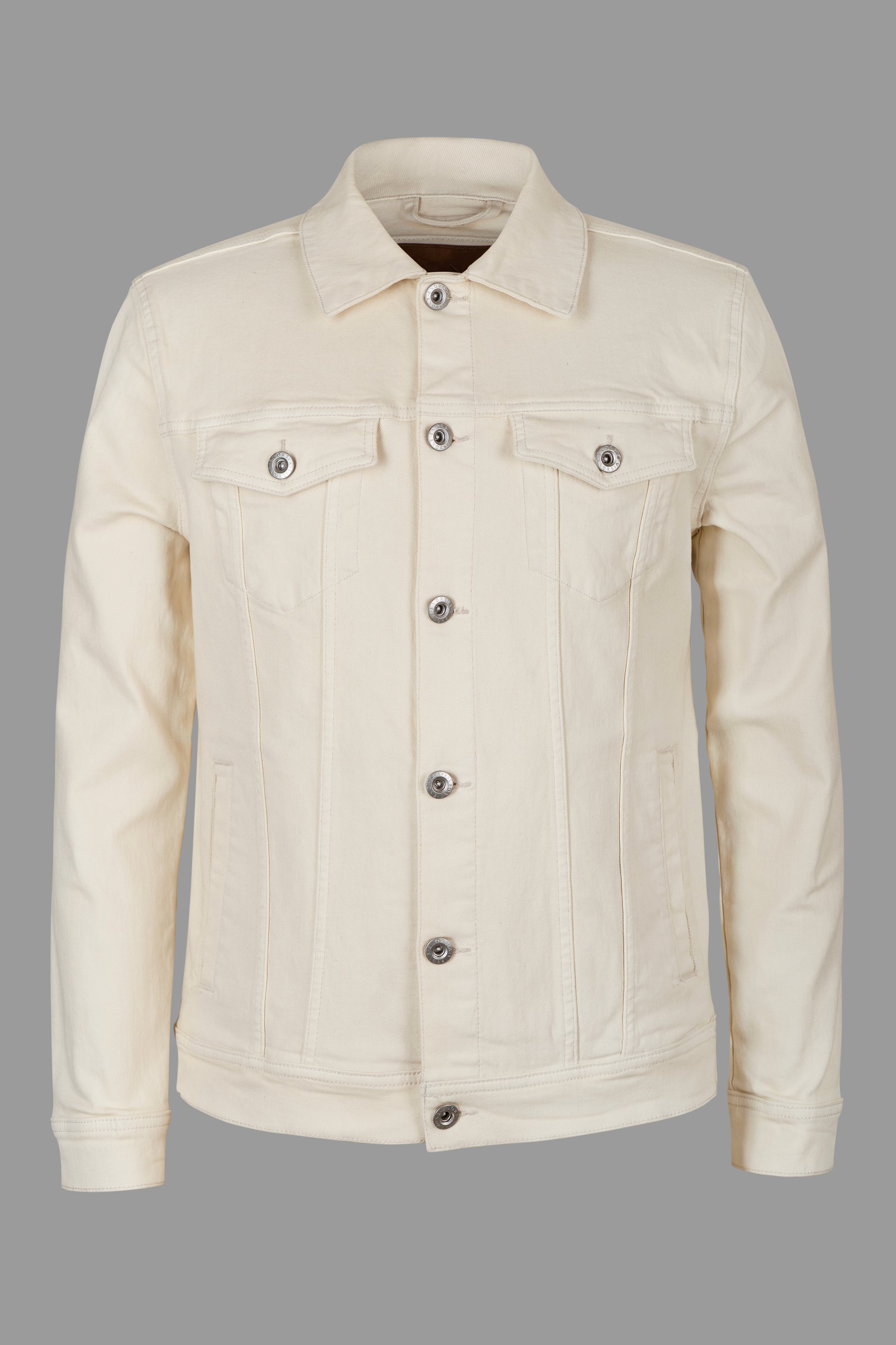 Men's Ecru White Denim Jacket