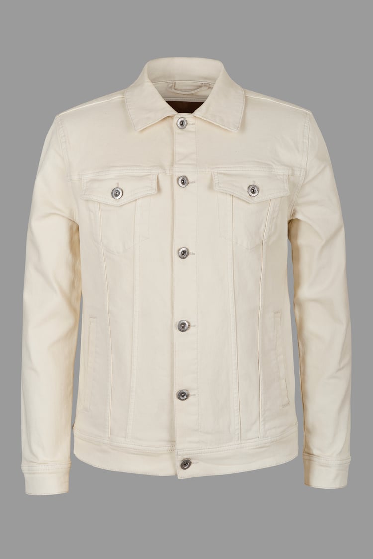 Men's Ecru White Denim Jacket