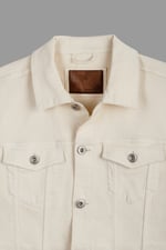 Men's Ecru White Denim Jacket