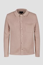 Men's Neutral Knitted Button Through Shirts