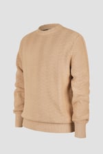 Chevron Textured Crew Neck Jumper