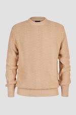 Chevron Textured Crew Neck Jumper