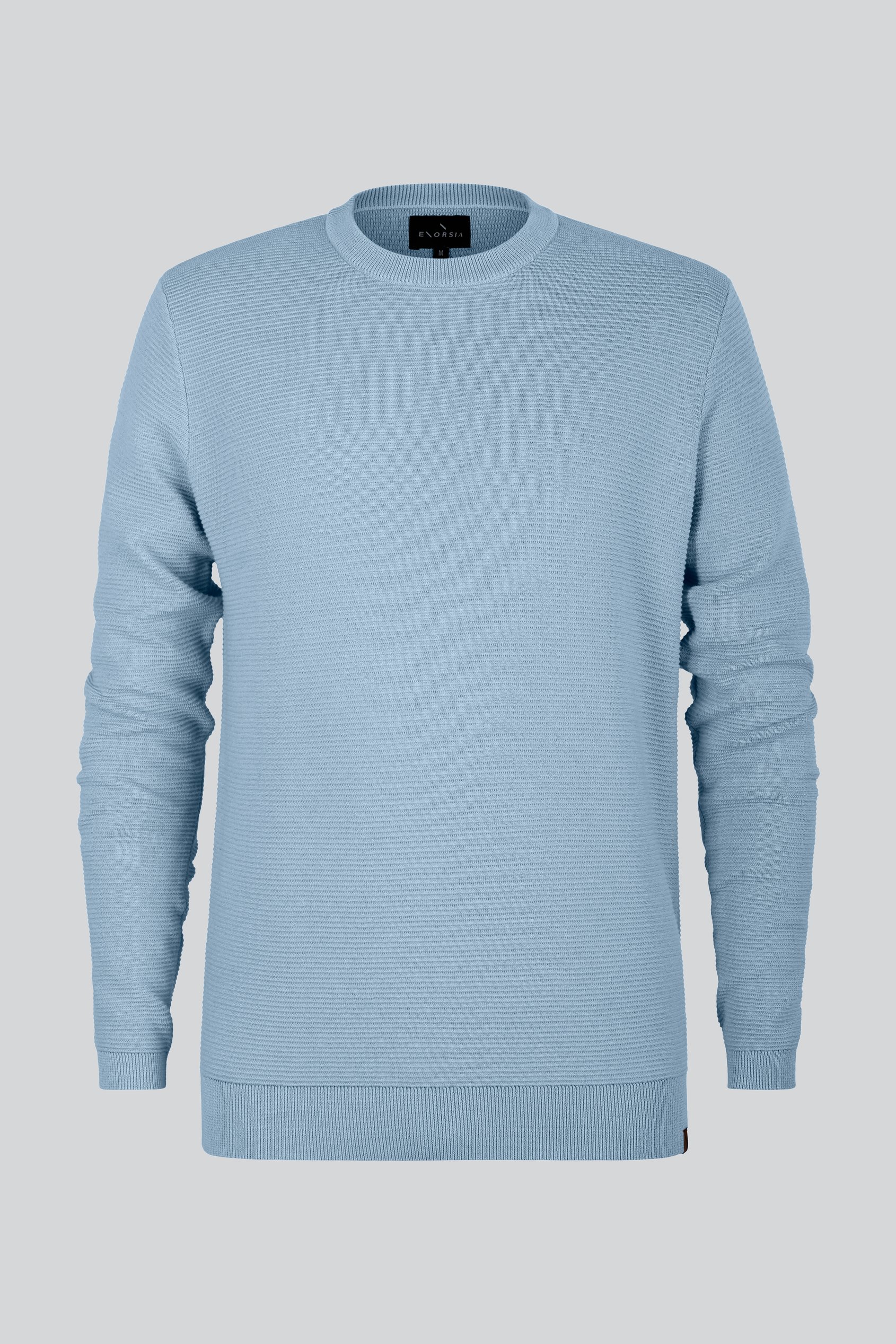 Mens Waffle Knit Crew Neck Jumper