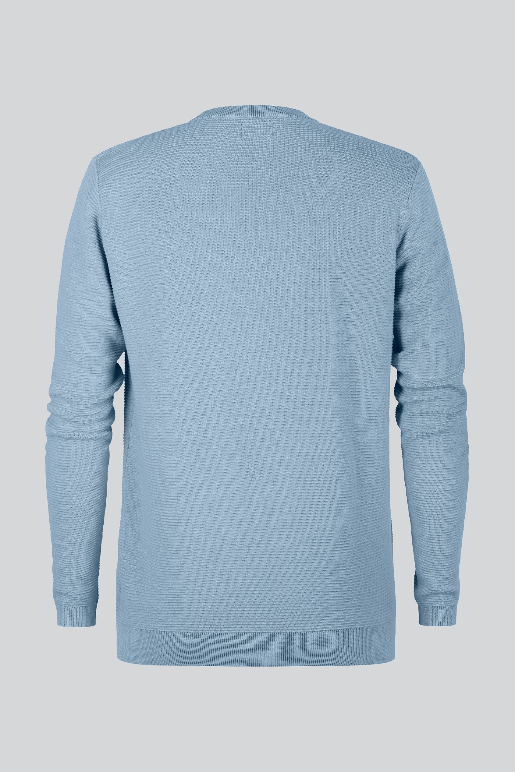 Mens Waffle Knit Crew Neck Jumper