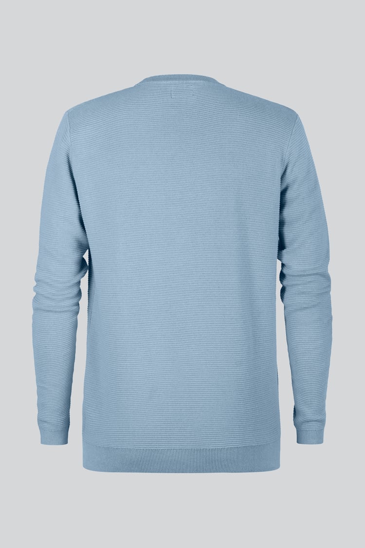 Mens Waffle Knit Crew Neck Jumper