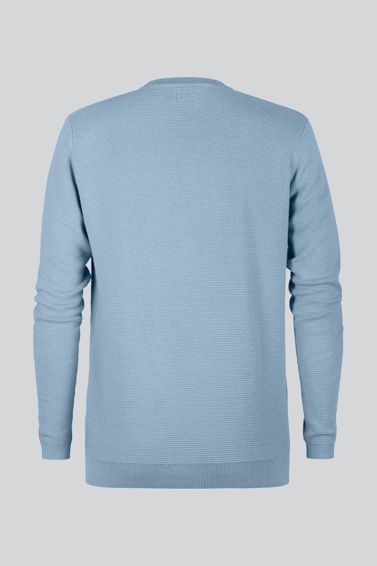 Mens Waffle Knit Crew Neck Jumper