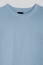 Mens Waffle Knit Crew Neck Jumper