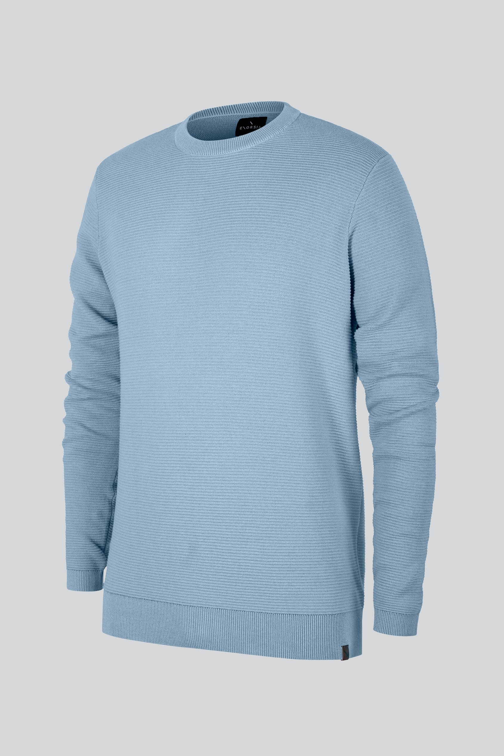 Mens Waffle Knit Crew Neck Jumper