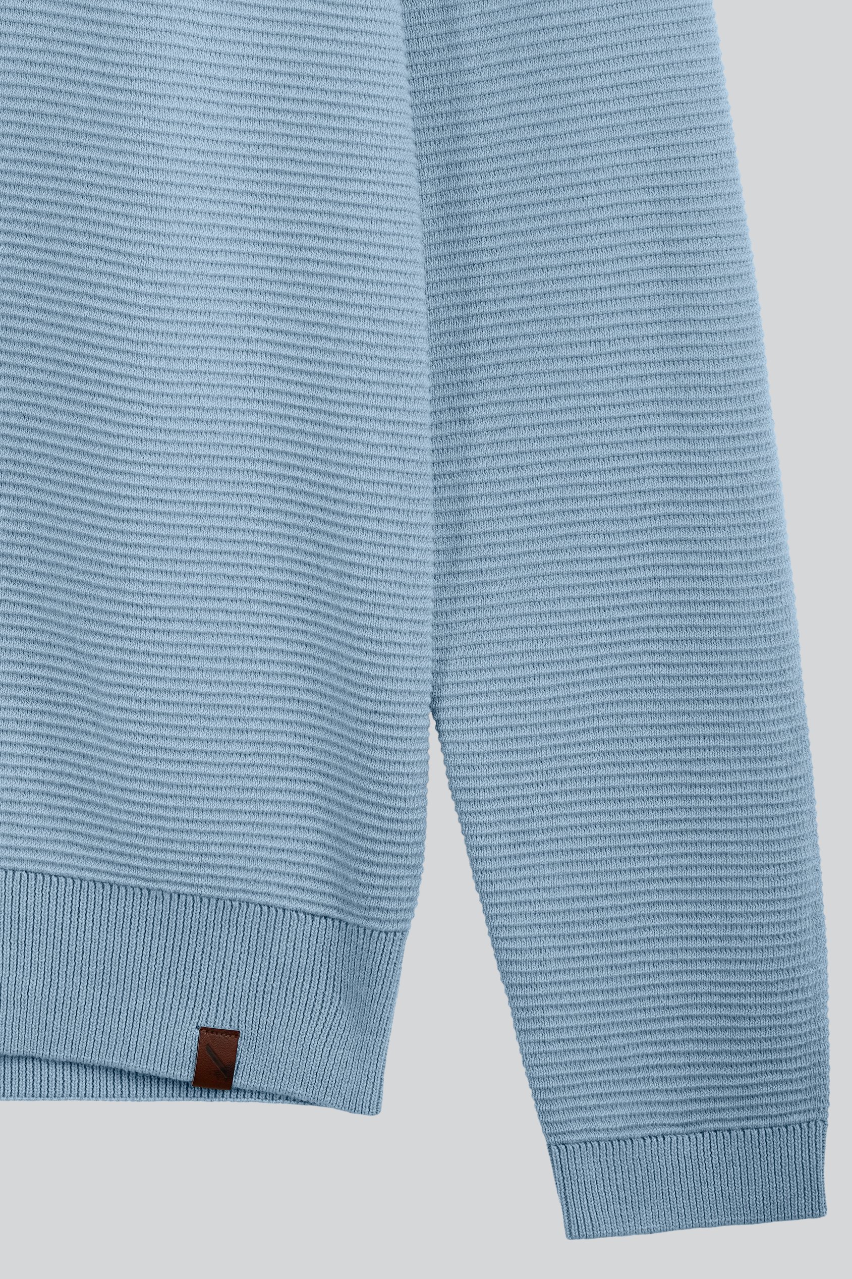 Mens Waffle Knit Crew Neck Jumper