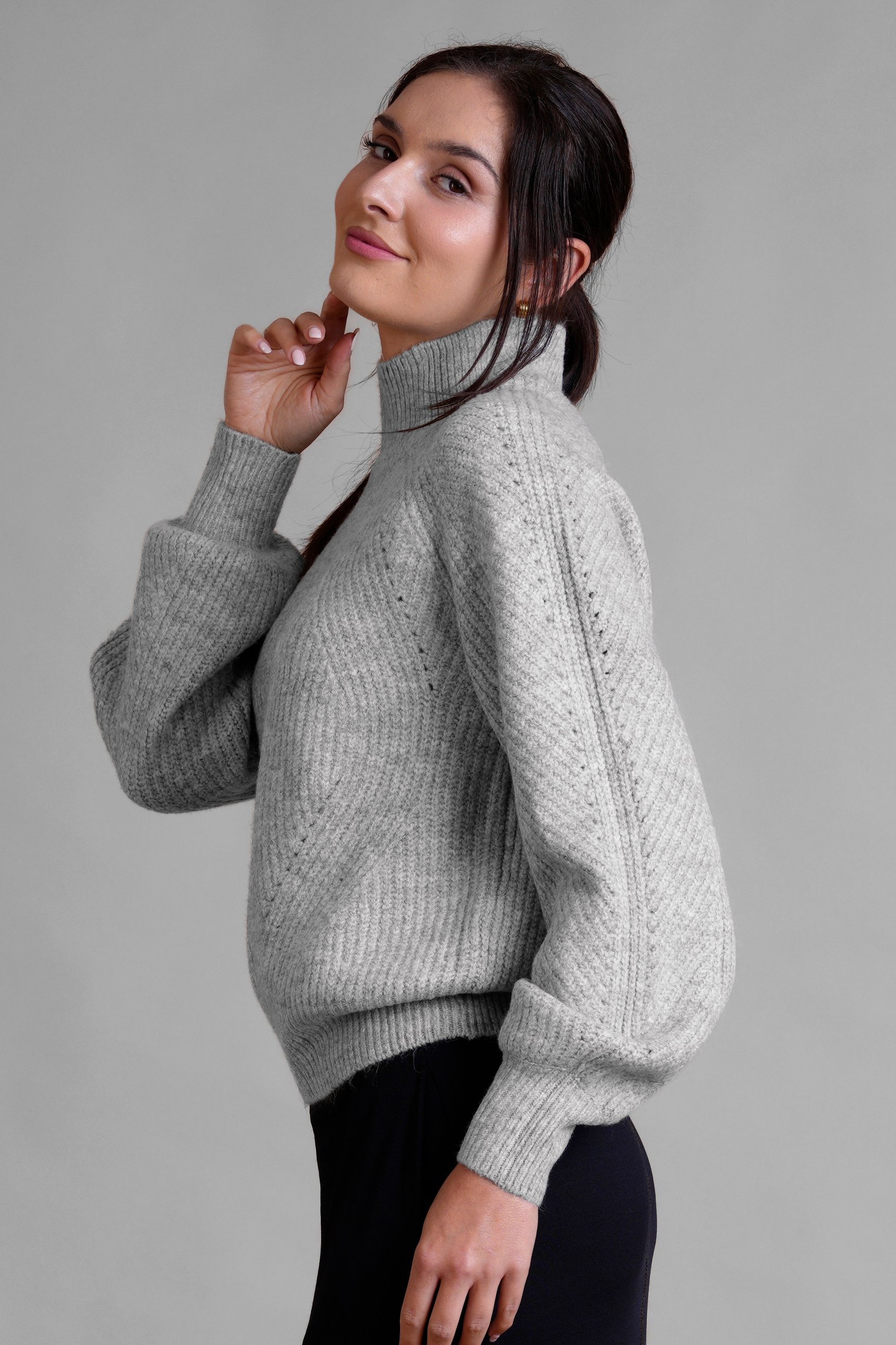 Womens Funnel Neck Jumper