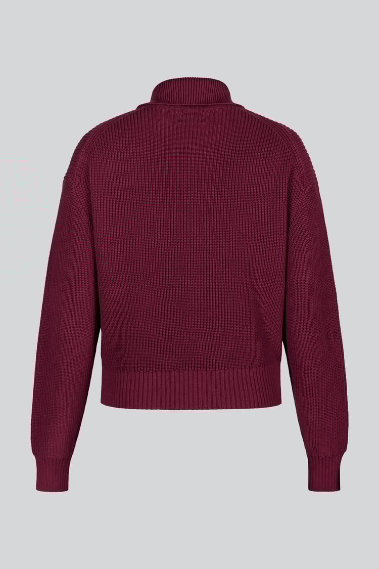 Funnel Neck Two Way Zip Up Jumper