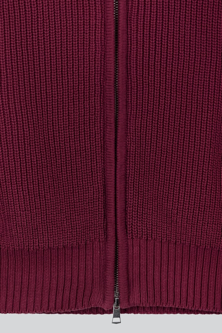 Funnel Neck Two Way Zip Up Jumper