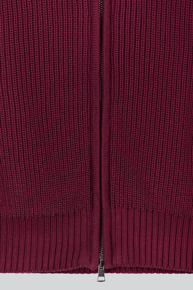 Funnel Neck Two Way Zip Up Jumper