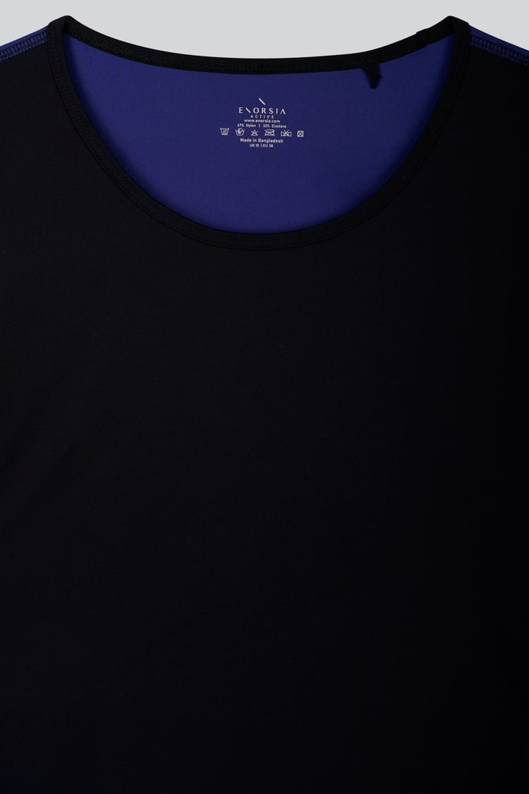 Womens Long Sleeve Colour Block Active Top