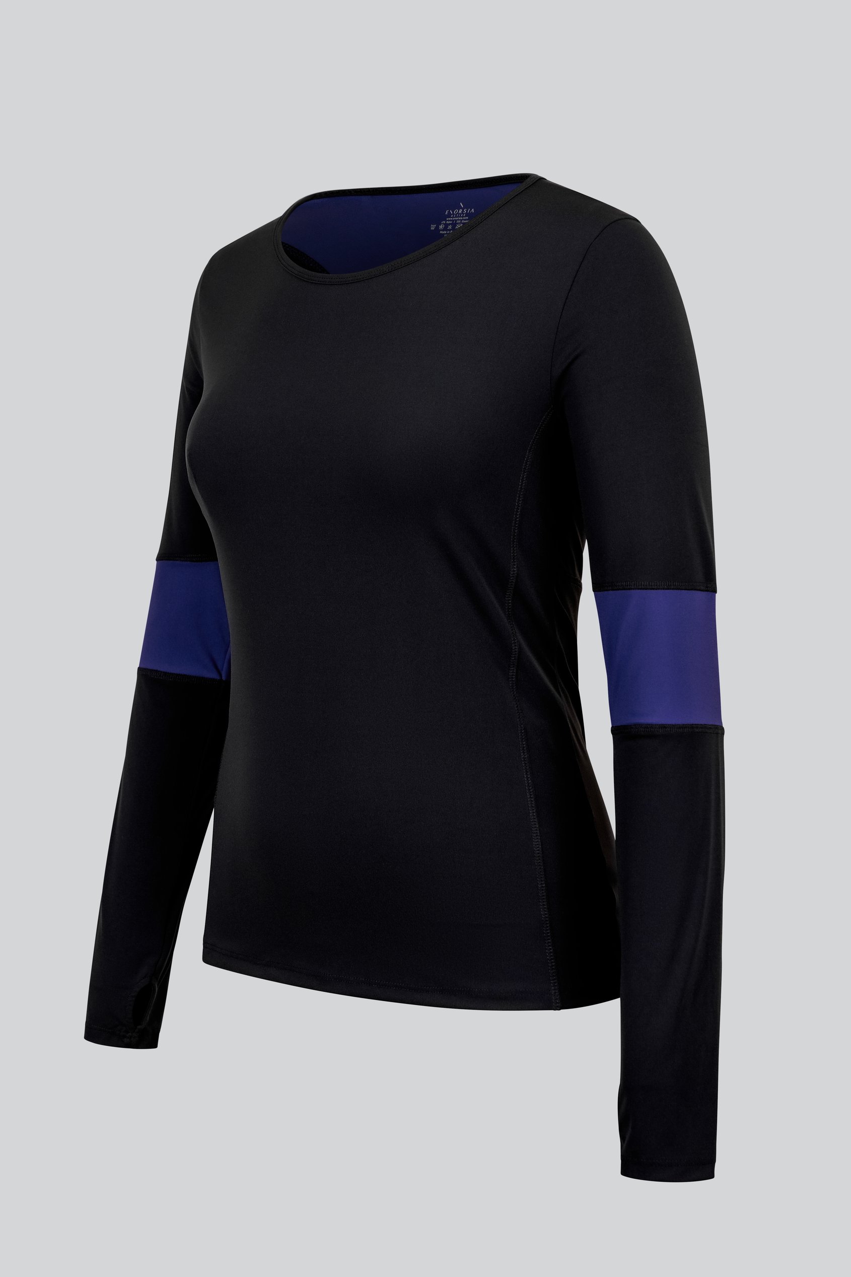 Womens Long Sleeve Colour Block Active Top