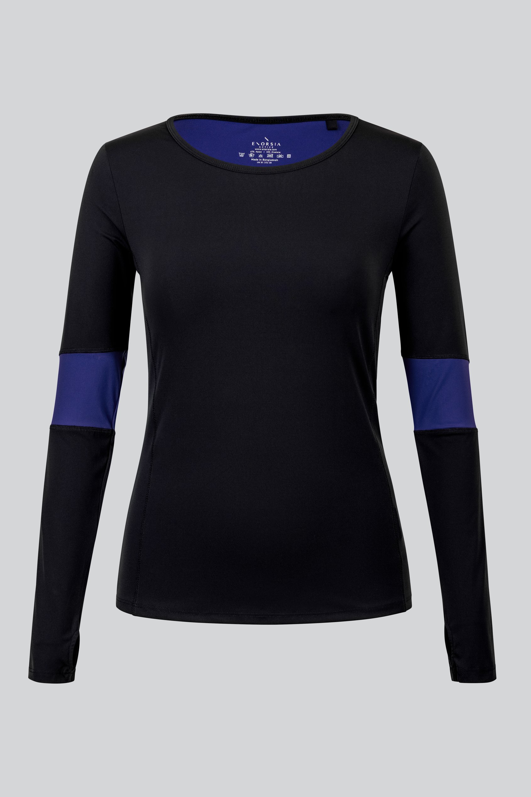 Womens Long Sleeve Colour Block Active Top