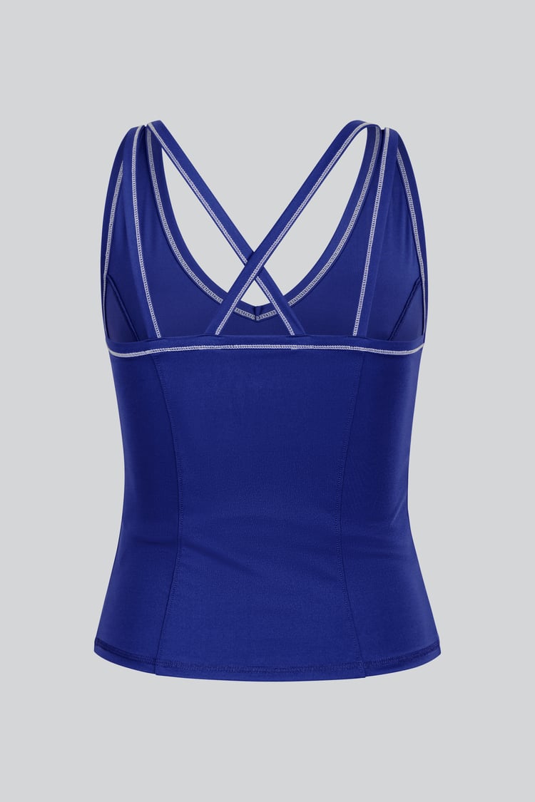 Women's Contrast Stitch  Vest Top