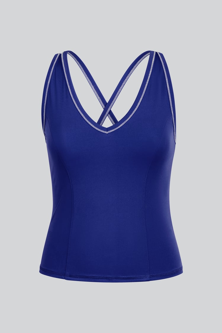 Women's Contrast Stitch  Vest Top