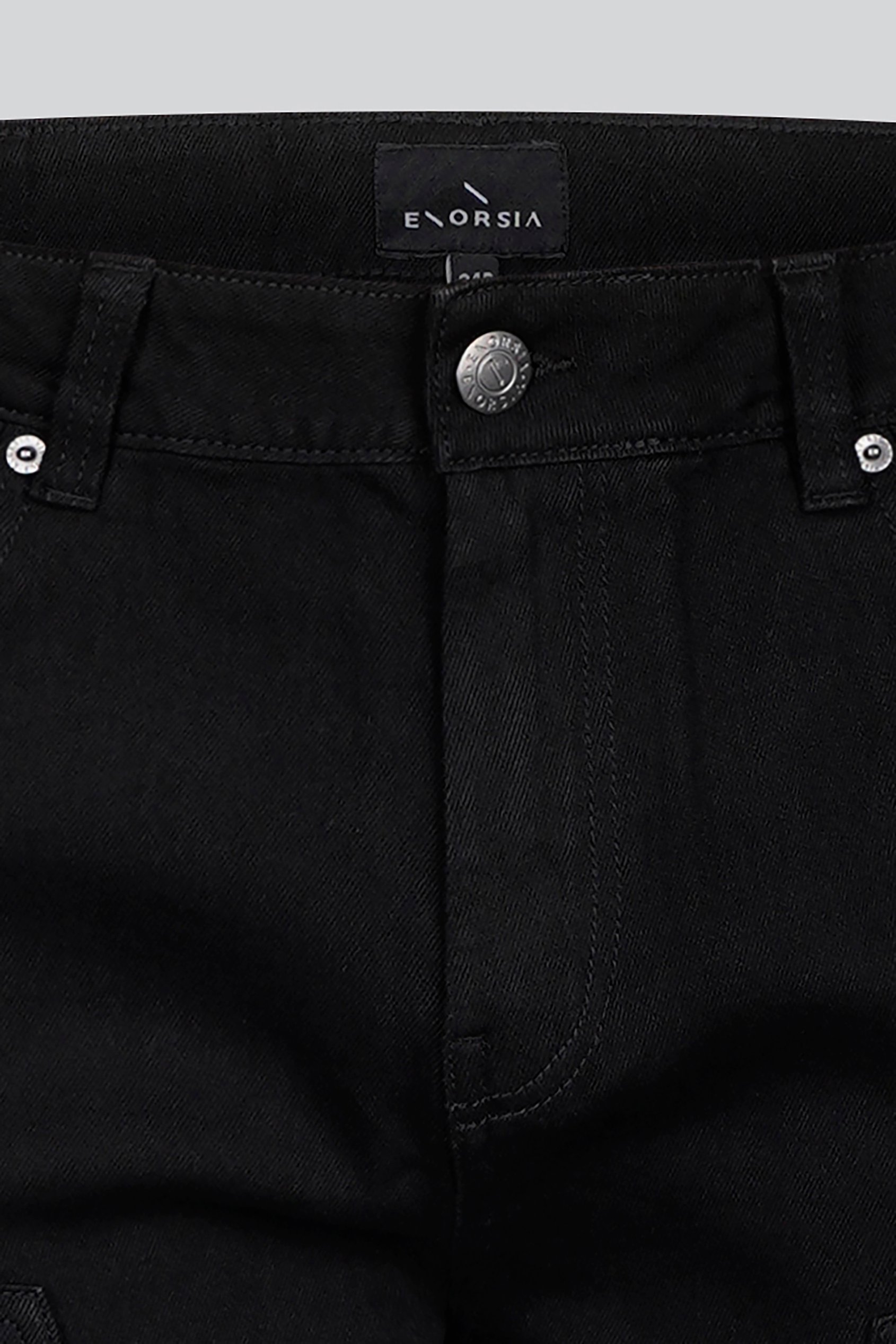 Mens Straight Leg Black Denim
