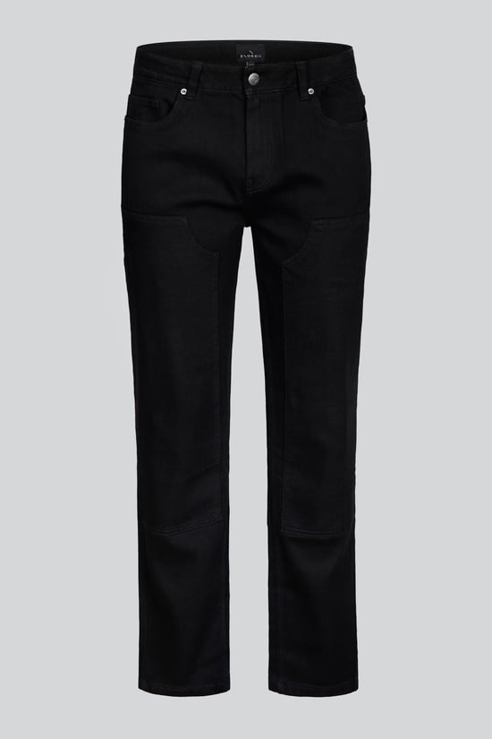 Mens Straight Leg Black Denim