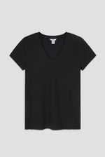 V-Neck Short Sleeve Slub T-Shirt