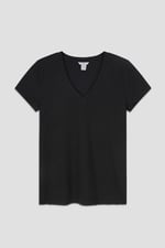 V-Neck Short Sleeve Slub T-Shirt