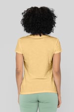 V-Neck Short Sleeve Slub T-Shirt