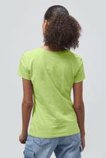 V-Neck Short Sleeve Slub T-Shirt