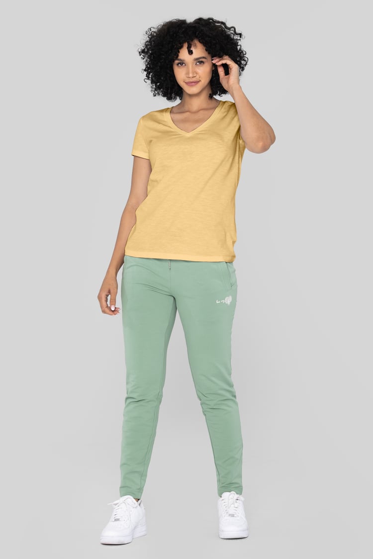 V-Neck Short Sleeve Slub T-Shirt