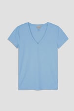 V-Neck Short Sleeve Slub T-Shirt