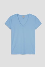 V-Neck Short Sleeve Slub T-Shirt