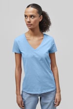 V-Neck Short Sleeve Slub T-Shirt