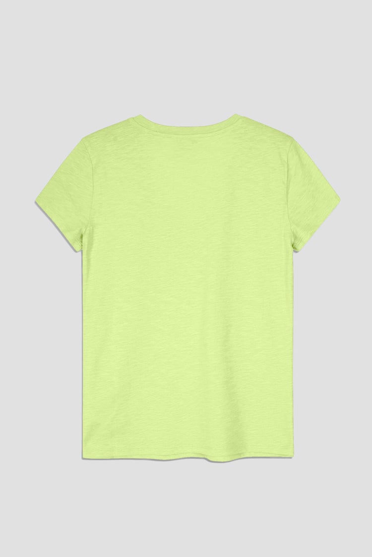 V-Neck Short Sleeve Slub T-Shirt