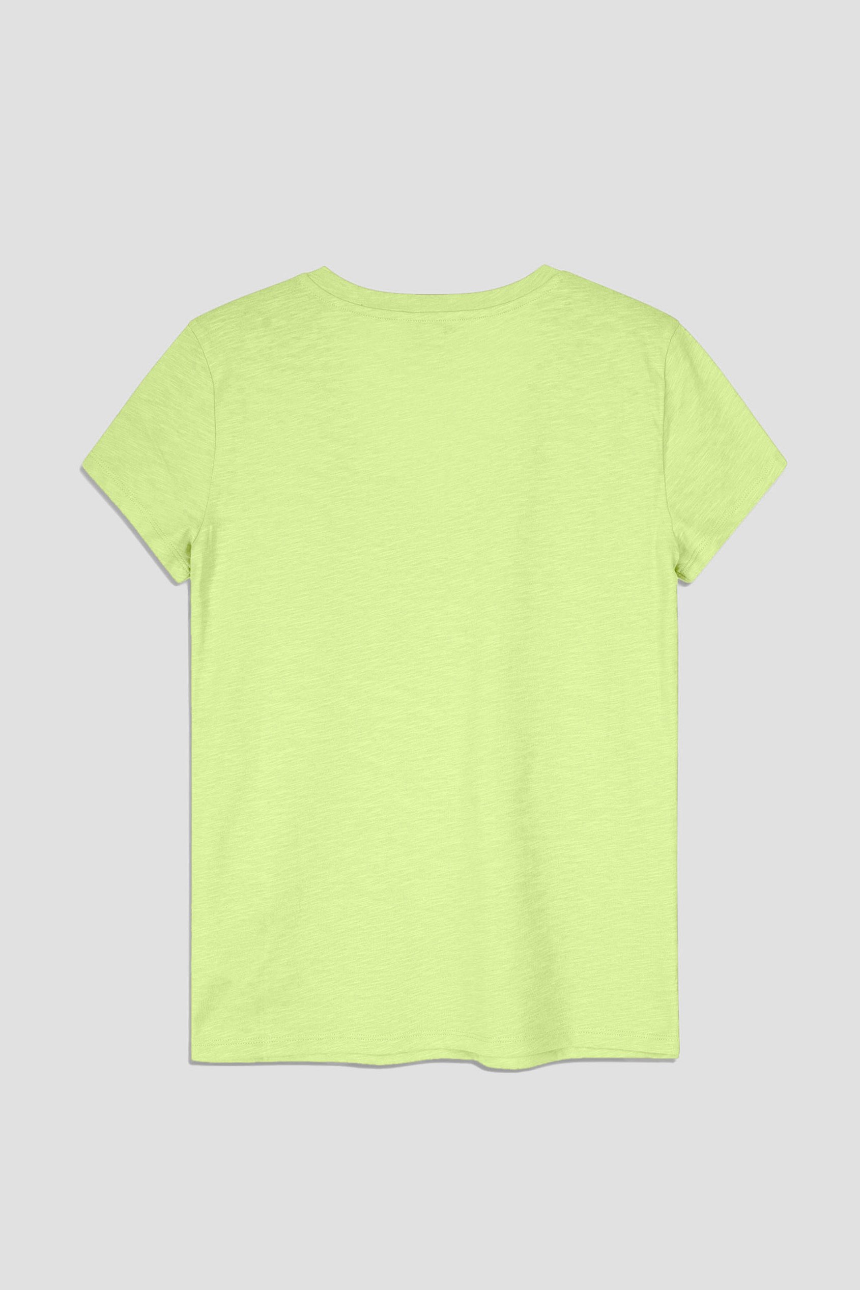 V-Neck Short Sleeve Slub T-Shirt