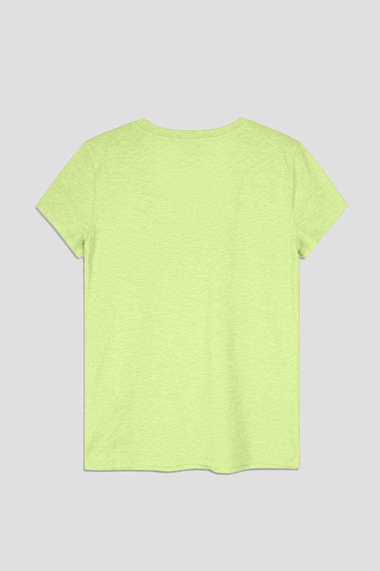 V-Neck Short Sleeve Slub T-Shirt