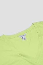 V-Neck Short Sleeve Slub T-Shirt