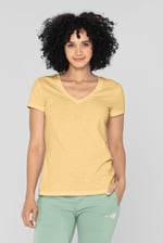 V-Neck Short Sleeve Slub T-Shirt