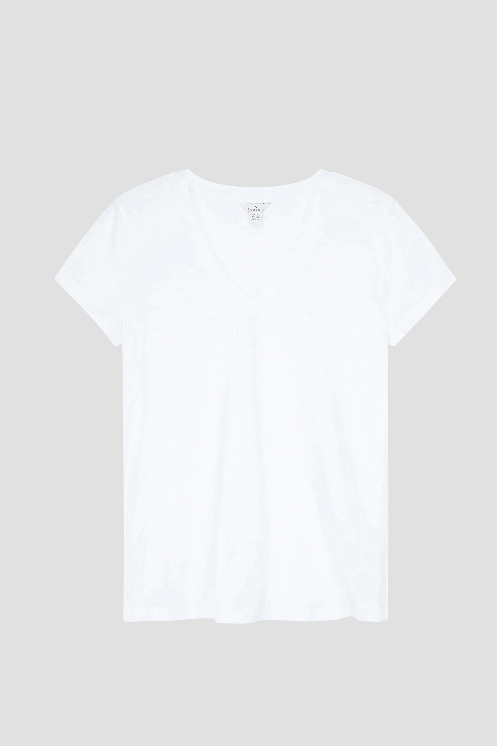 V-Neck Short Sleeve Slub T-Shirt