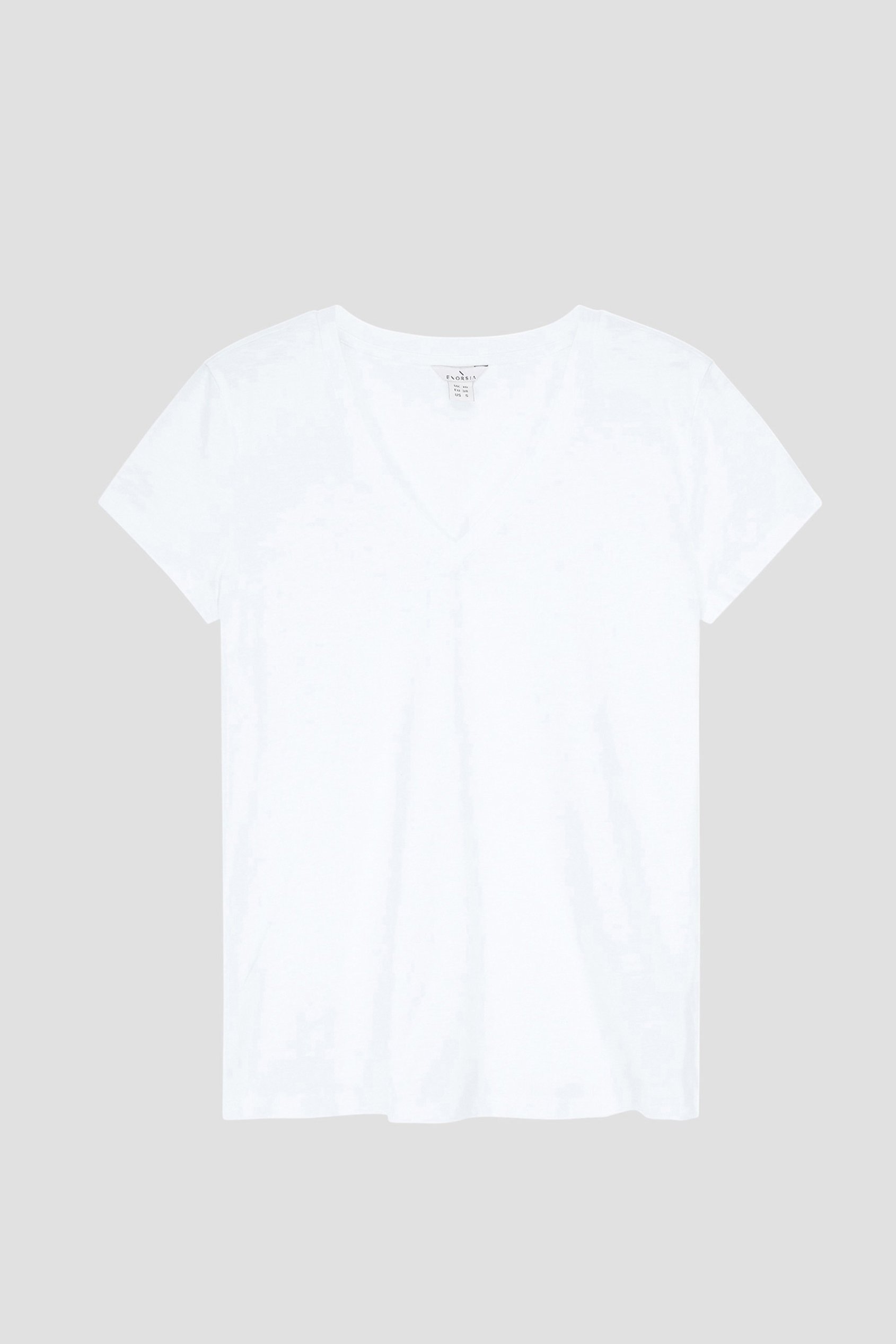 V-Neck Short Sleeve Slub T-Shirt