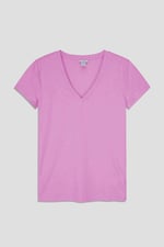 V-Neck Short Sleeve Slub T-Shirt