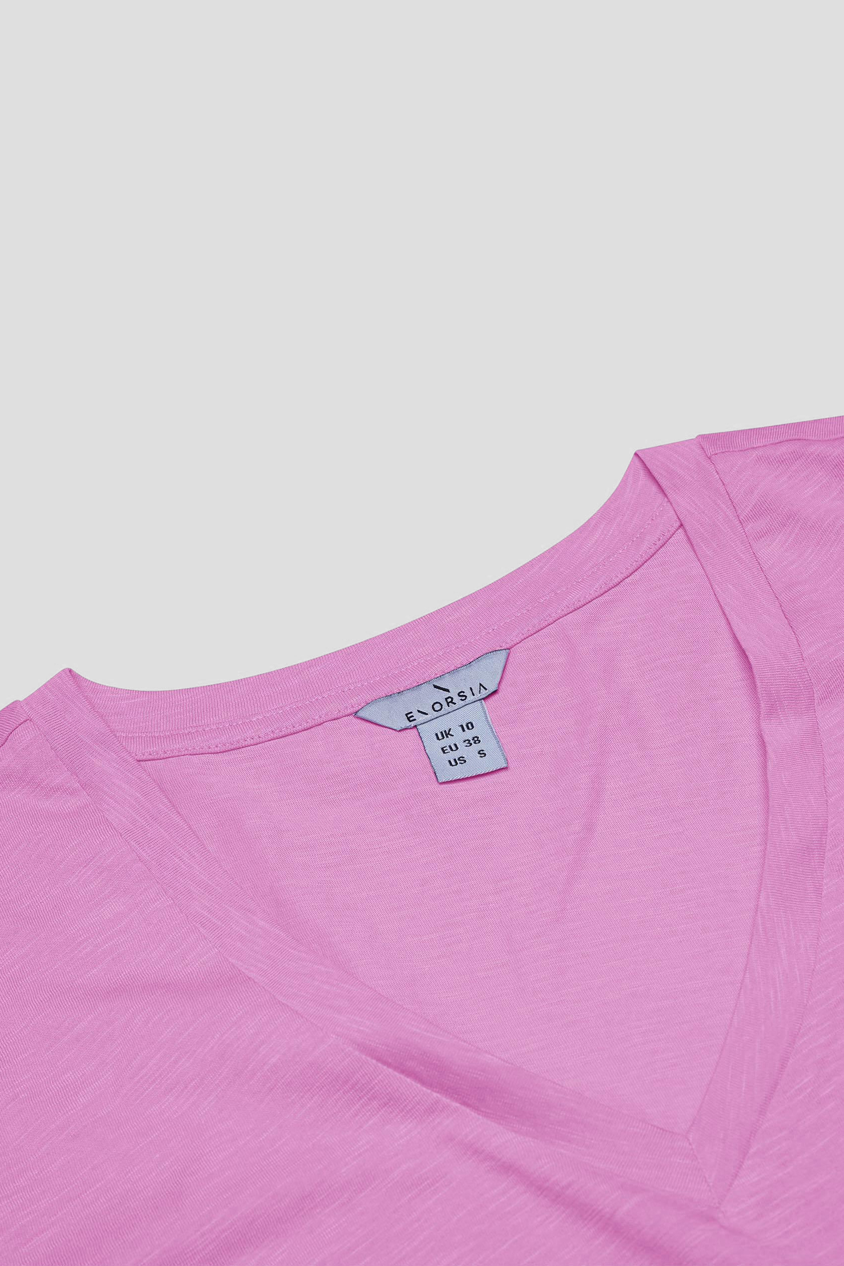 V-Neck Short Sleeve Slub T-Shirt