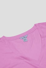 V-Neck Short Sleeve Slub T-Shirt