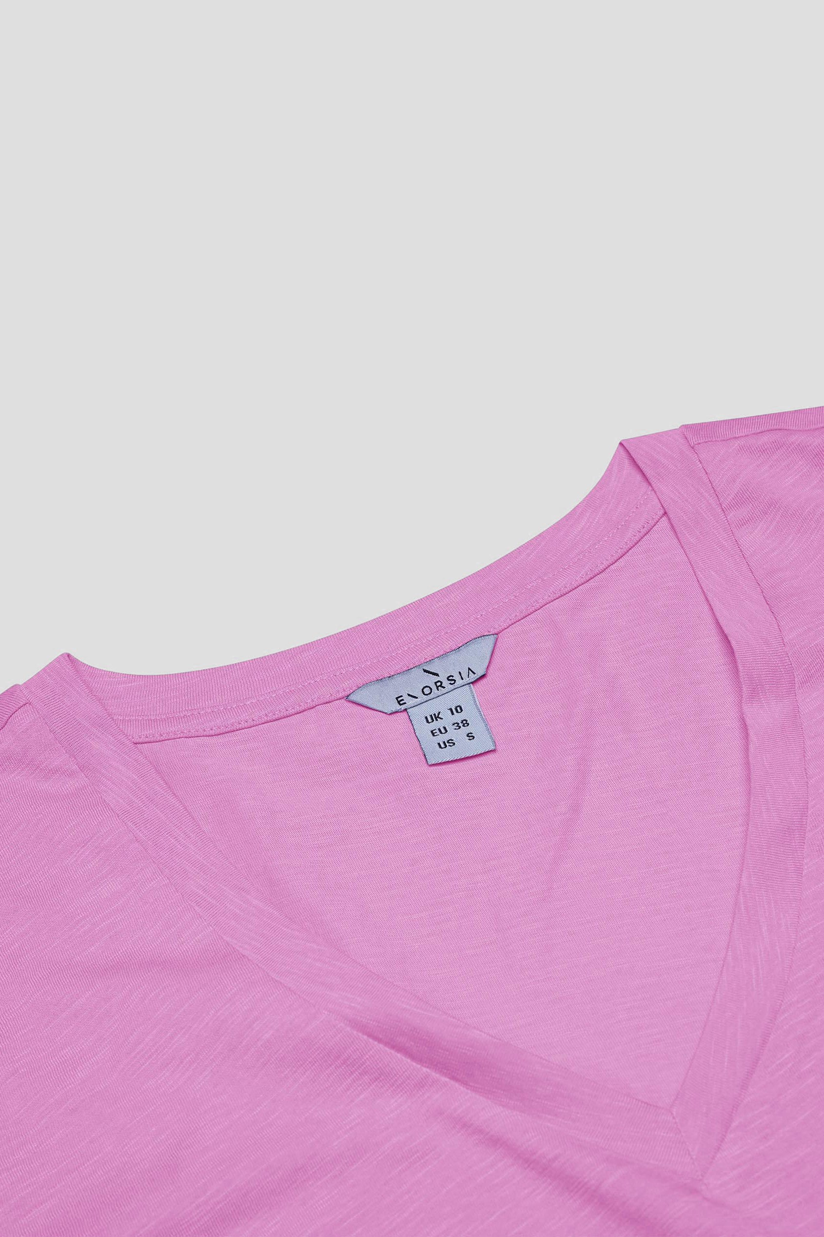 V-Neck Short Sleeve Slub T-Shirt